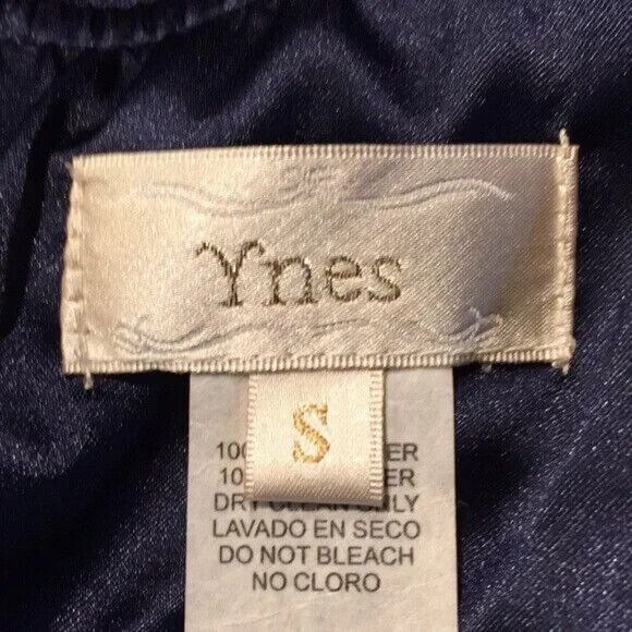 Ynes Dress Navy Blue Hi Low Scarf Hem Midi Strapless Layered Small - Picture 4 of 5